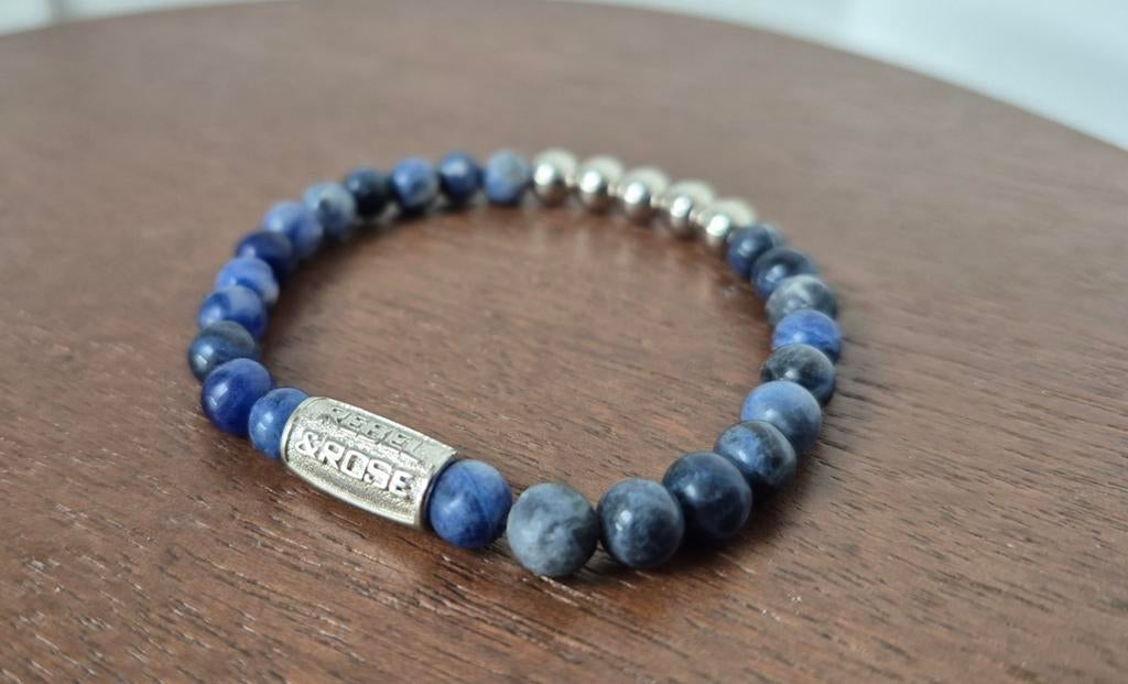 Blauwe Rebel en Rose armband dames heren mannen vrouwen &, Sieraden, Tassen en Uiterlijk, Armbanden, Ophalen of Verzenden, Zo goed als nieuw