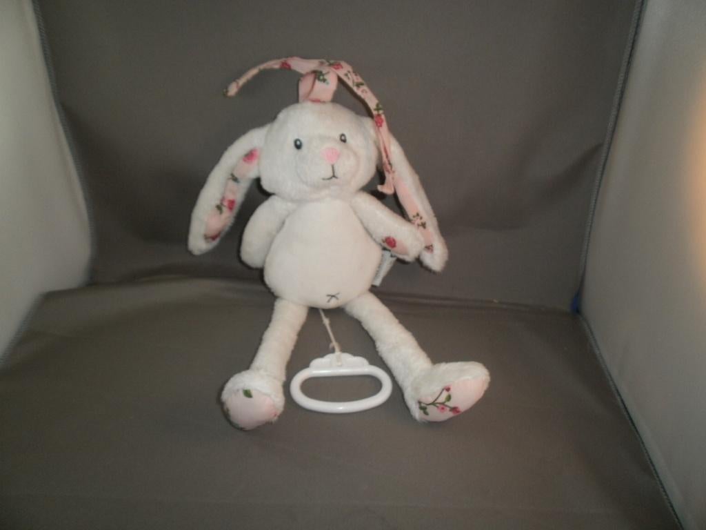 little Dutch konijn muziek roze wit gebloemd oren pootzolen, Little Dutch, Konijn, Ophalen of Verzenden, Zo goed als nieuw