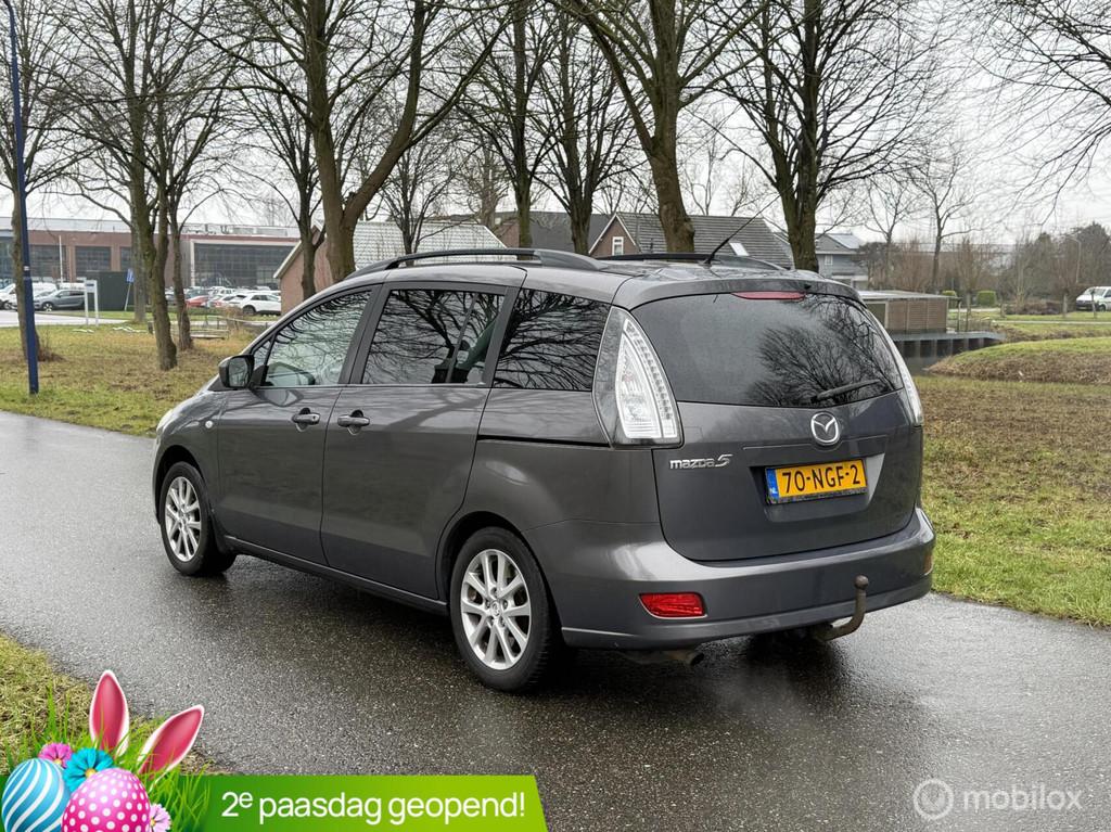 Mazda 5 2.0 Katano*7 PERS*NEW APK 03/27*AIRCO*TREKHAAK, 145 pk, Stof, Gebruikt, Zwart