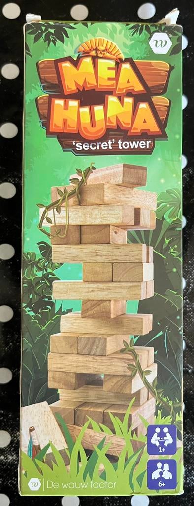 Mea Huna houten toren spel, Vijf spelers of meer, Ophalen of Verzenden, Gebruikt