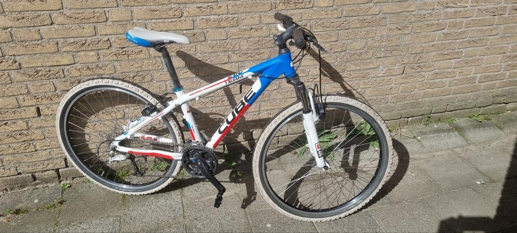 Cube Team Mountainbike - Blauw/Wit/Rood, Overige merken, Gebruikt, Hardtail, Heren