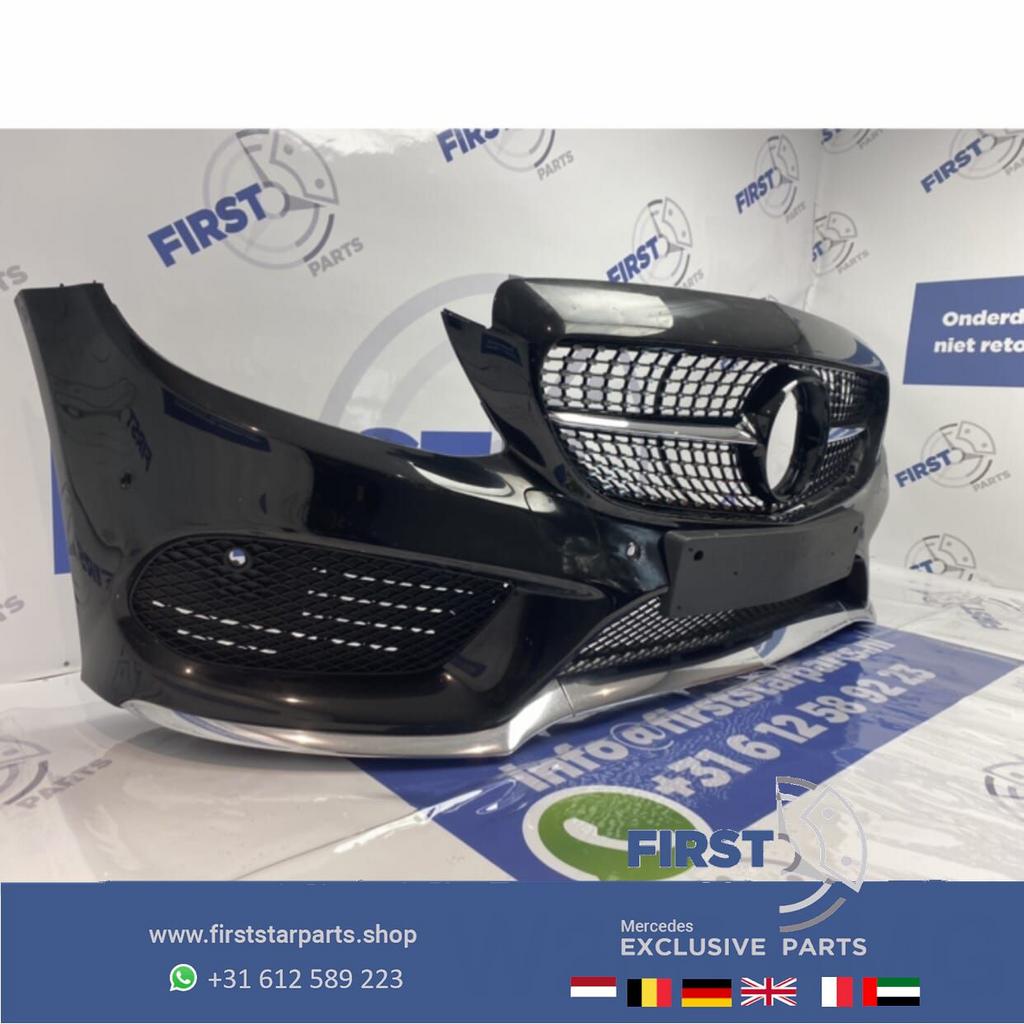 W205 C43 AMG Voorbumper COMPLEET Mercedes C Klasse 43 bumper, Gebruikt, -, Voor, Ophalen of Verzenden
