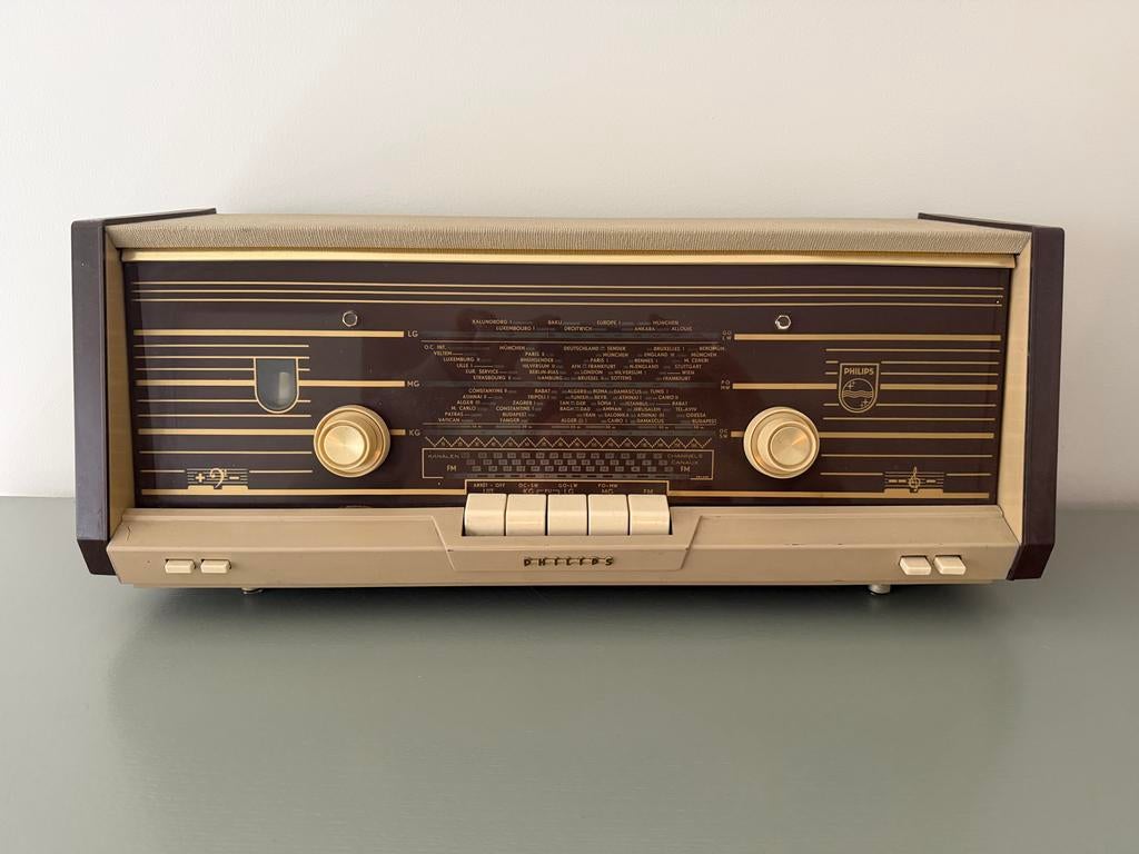 Vintage Philips Radio - Jaren '60 Buizenradio, Audio, Tv en Foto, Radio's, Ophalen of Verzenden, Gebruikt, Radio