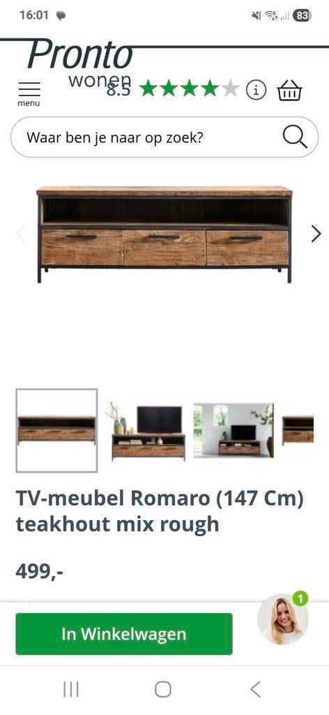 Tv kast romaro, Ophalen, 25 tot 50 cm, 200 cm of meer, 150 tot 200 cm