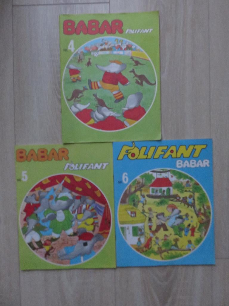 3 X BABAR FOLIFANT ZGAN, Ophalen of Verzenden, Zo goed als nieuw