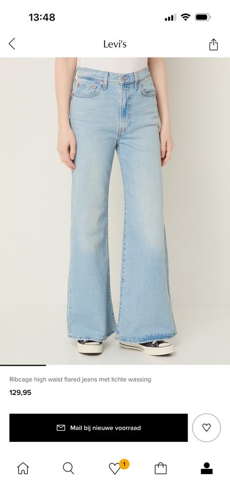 Levi's ribcage bell 25/32, Ophalen of Verzenden, Nieuw, Blauw, W27 (confectie 34) of kleiner