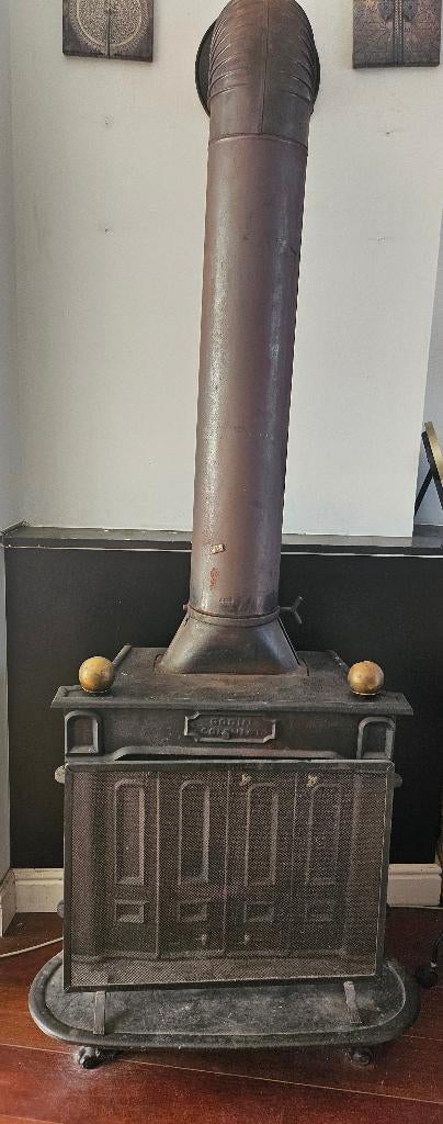 Allesbrander houtkachel, Huis en Inrichting, Ophalen, Gebruikt, Houtkachel, Vrijstaand