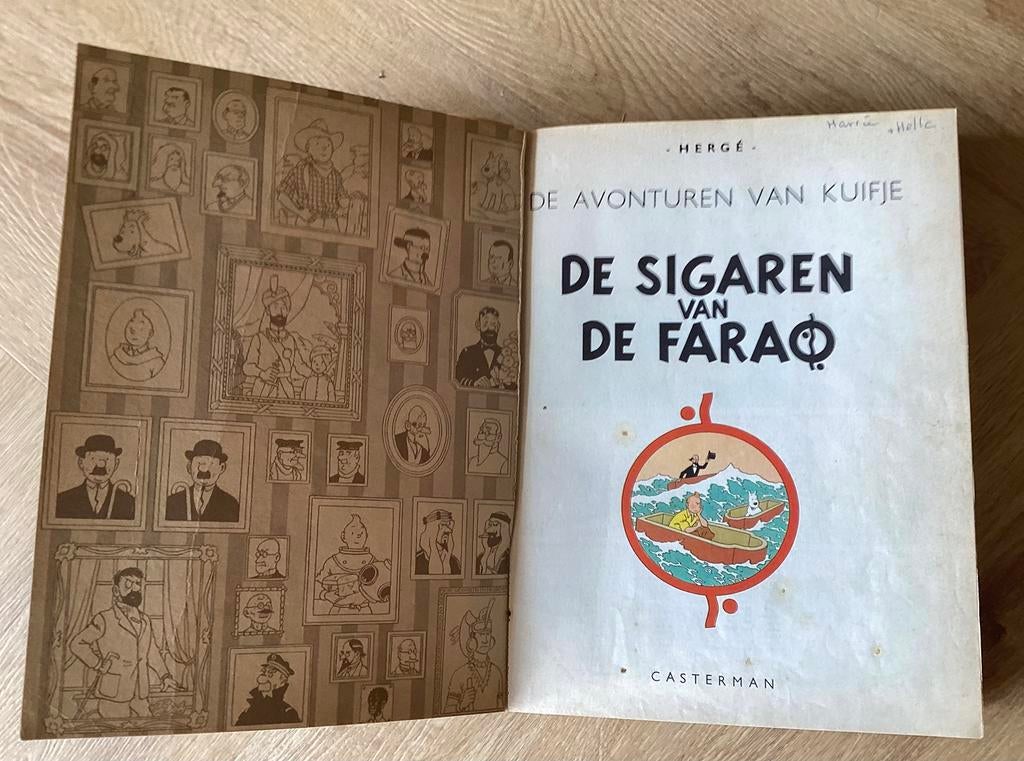 6 oude Kuifje strips. Gebonden in 1 boek, Boeken, Stripboeken, Gelezen, Meerdere stripboeken, Ophalen of Verzenden