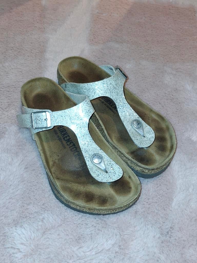 Birkenstock sandalen maat 37 zilver, Kleding | Dames, Schoenen, Slippers, Overige kleuren, Ophalen of Verzenden, Zo goed als nieuw