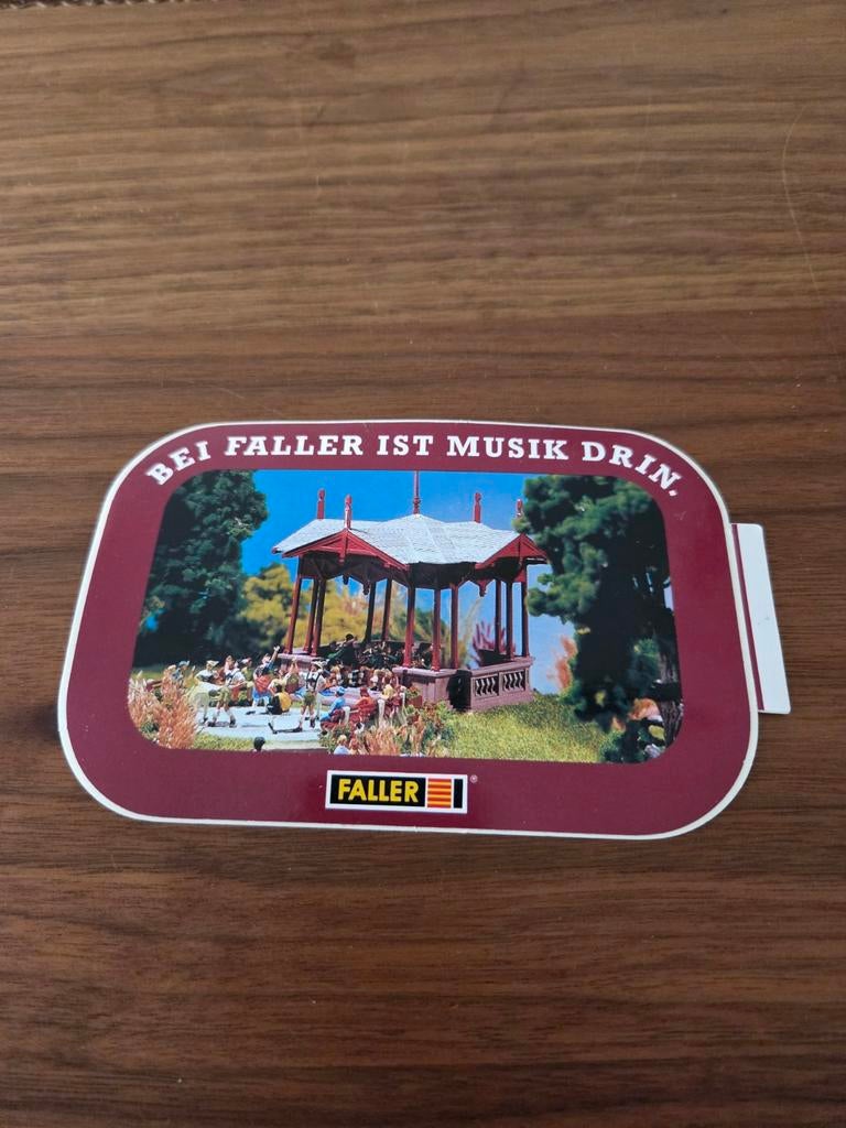 6197 Faller Sticker - "Bei Faller ist Musik drin", Ophalen of Verzenden, Gebruikt