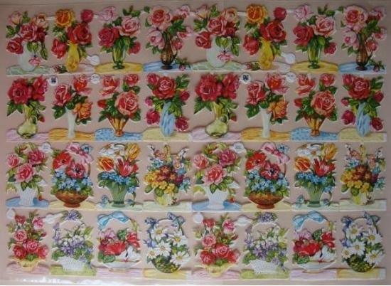 3146 EAS Dubbel Vel Bloemenvaasjes Poezieplaatjes, Verzenden