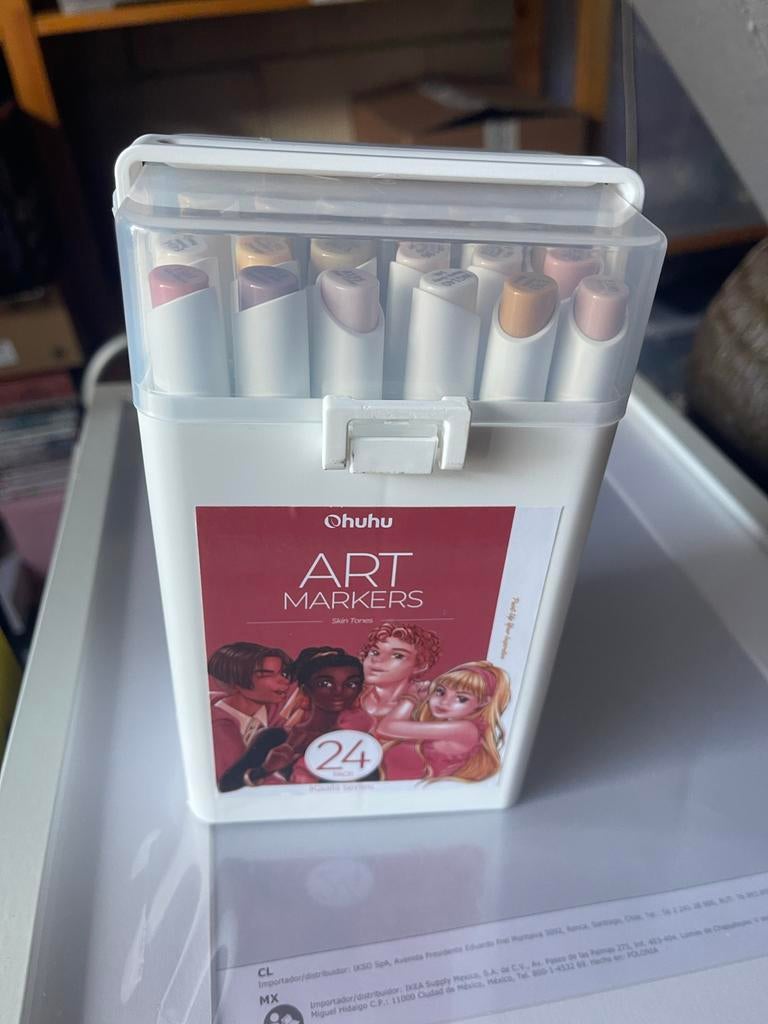 Ohuhu Art Markers Skin Tones 24 stuks, Ophalen of Verzenden, Zo goed als nieuw, Potlood of Stift