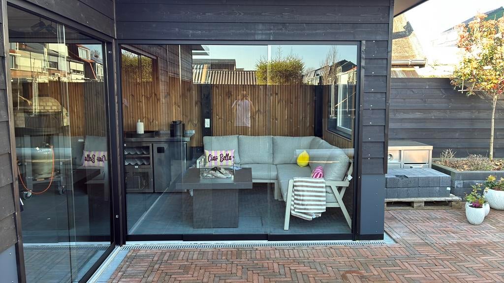 Glazen schuifpui nieuw, Tuin en Terras, Overkappingen, Ophalen of Verzenden, Nieuw, Veranda