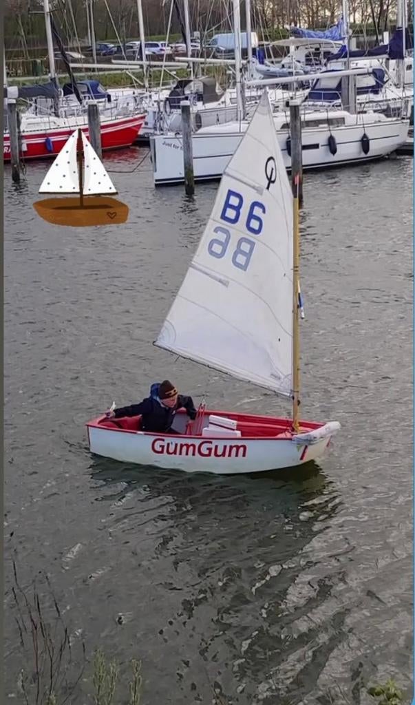 Optimist zeilboot, Watersport en Boten, Ophalen of Verzenden, Gebruikt, Overige typen, Minder dan 15 m²