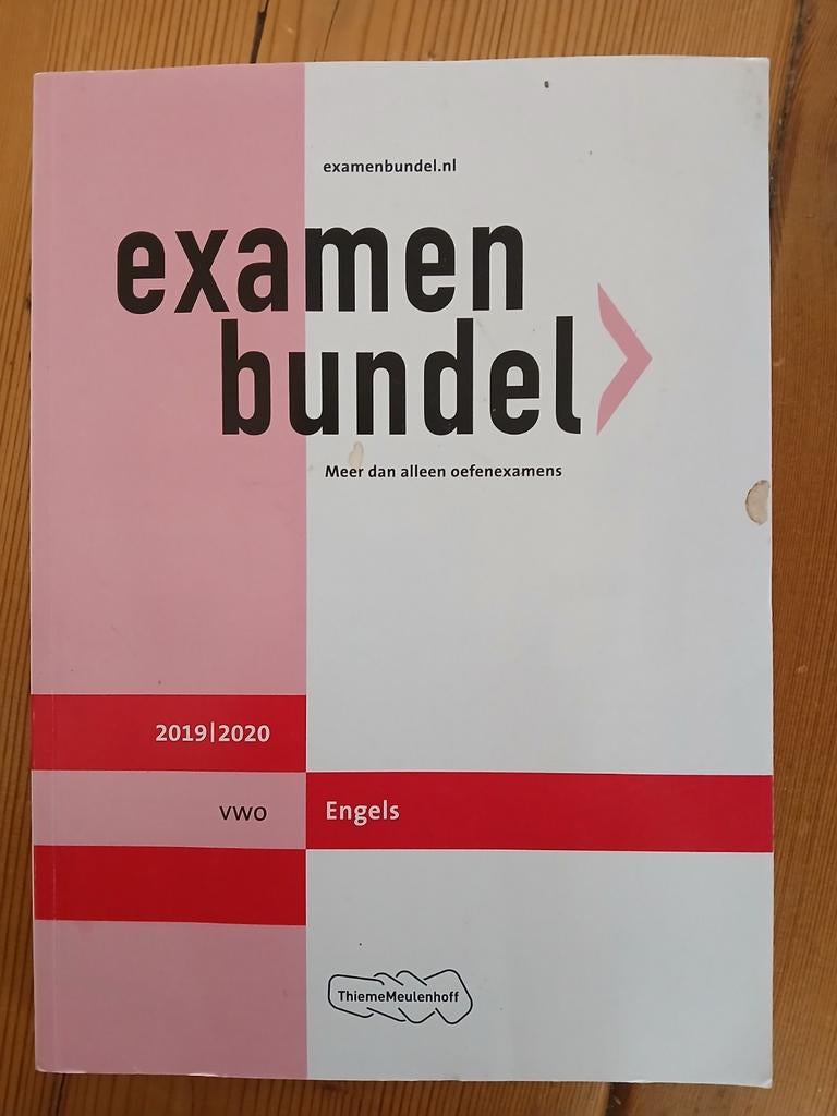 Examenbundel Engels VWO 2019/2020, Ophalen of Verzenden, Gelezen, ThiemeMeulenhoff, Non-fictie