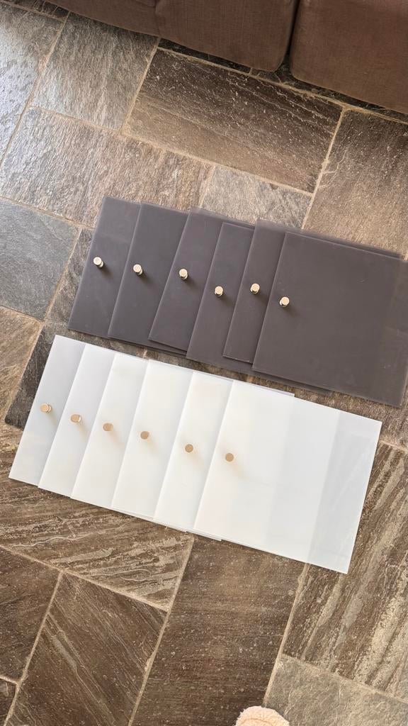 12x Kewlox deurtjes in wit en bruin, Ophalen of Verzenden, Gebruikt