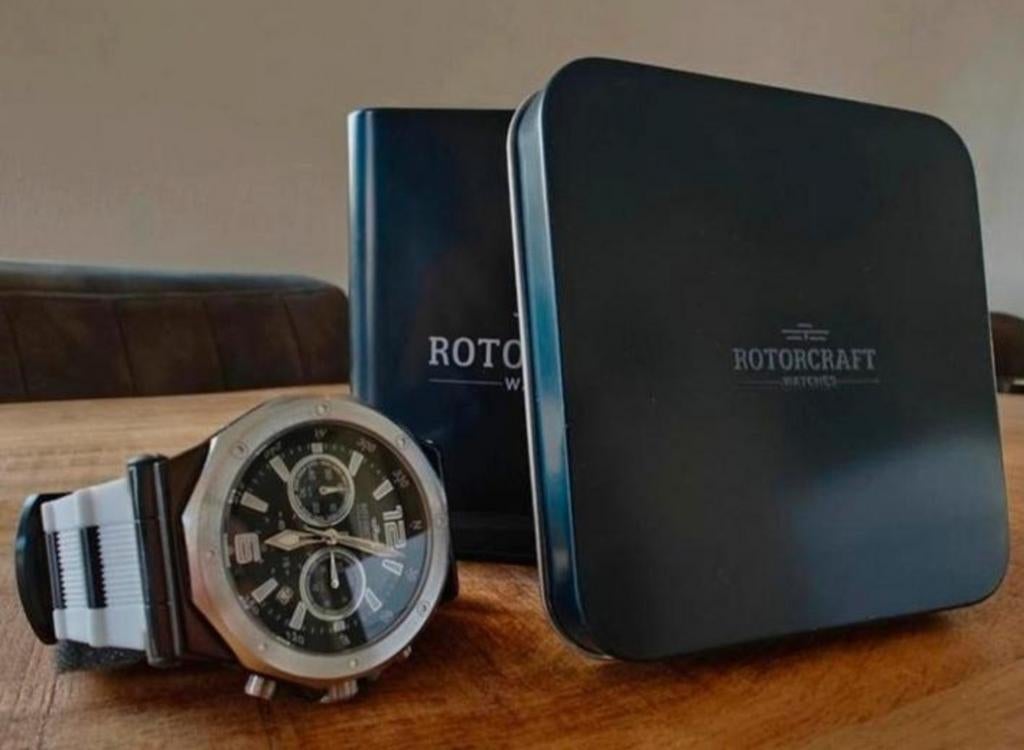 Rotorcraft Heren Horloge - Stoer Design met Doos, Staal, Polshorloge, Kunststof, Zo goed als nieuw