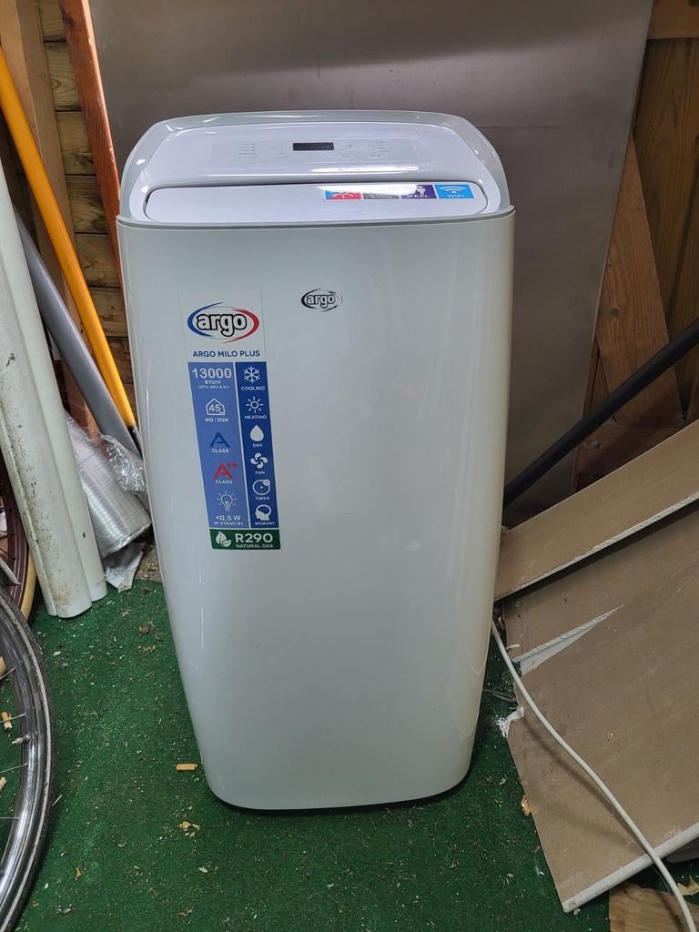 Argo Mobiele Airco Milo Plus - met WiFi, Koelen en Ontvochtigen, Minder dan 60 m³, 3 snelheden of meer, Ophalen of Verzenden