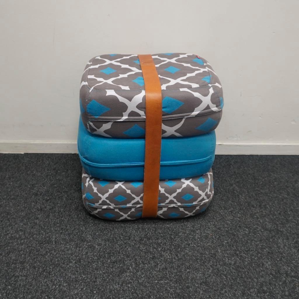 Baboesjka | Fatboy | Poef | Zitkussen | Amalia Azul, Minder dan 50 cm, Gebruikt, -, Vierkant