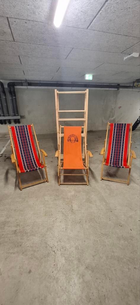 Retro tuinstoelen ed., Tuin en Terras, Tuinstoelen, Ophalen of Verzenden, Gebruikt, Hout, Inklapbaar