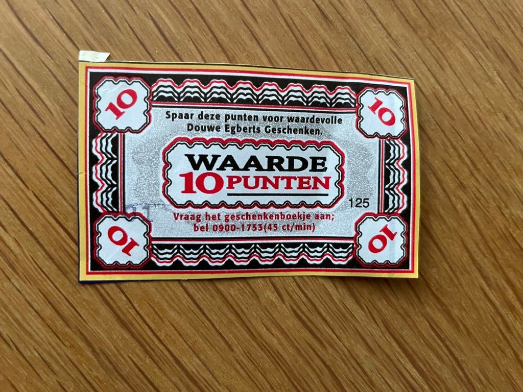 Douwe egberts punten 2500, Ophalen of Verzenden, Koffie of Thee, Zegels, Bonnen of Punten