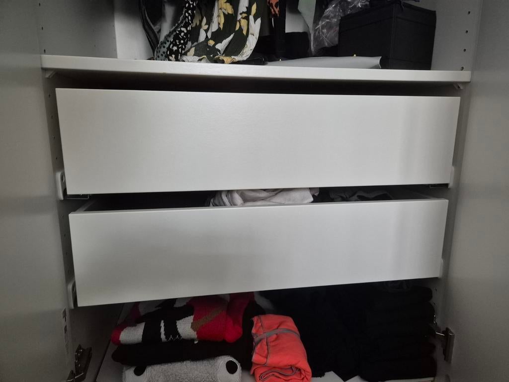 IKEA Pax KOMPLEMENT lades wit 75x58 cm met rails (2x), Ophalen, Gebruikt, 50 tot 100 cm, Minder dan 100 cm