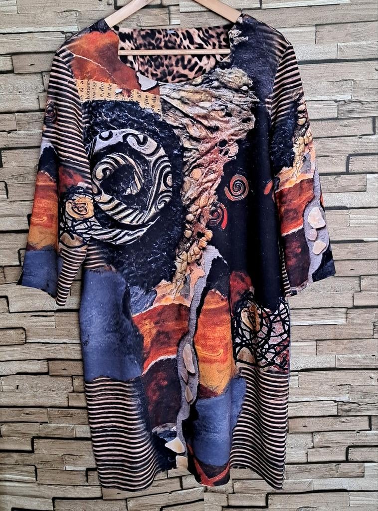 Lizzy & Coco- prachtige reversible jurk, L, Overige kleuren, Verzenden, Maat 42/44 (L), Knielengte