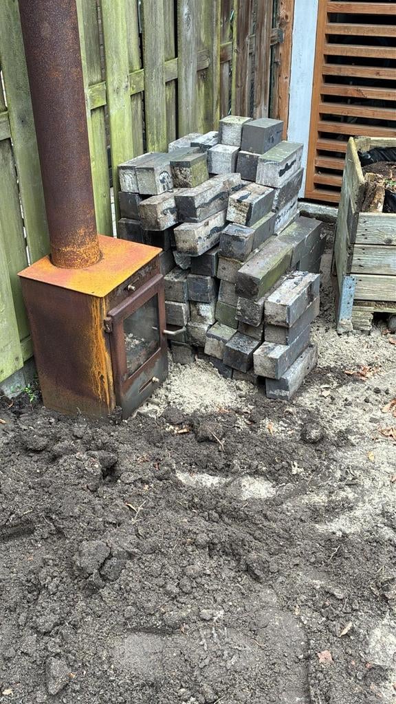 Antraciet border blokken beton, Ophalen, Gebruikt, Beton, Overige typen