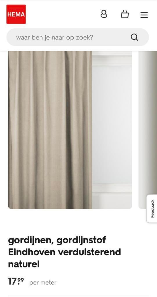 Gordijnen Hema, Ophalen, Zo goed als nieuw, 200 cm of meer