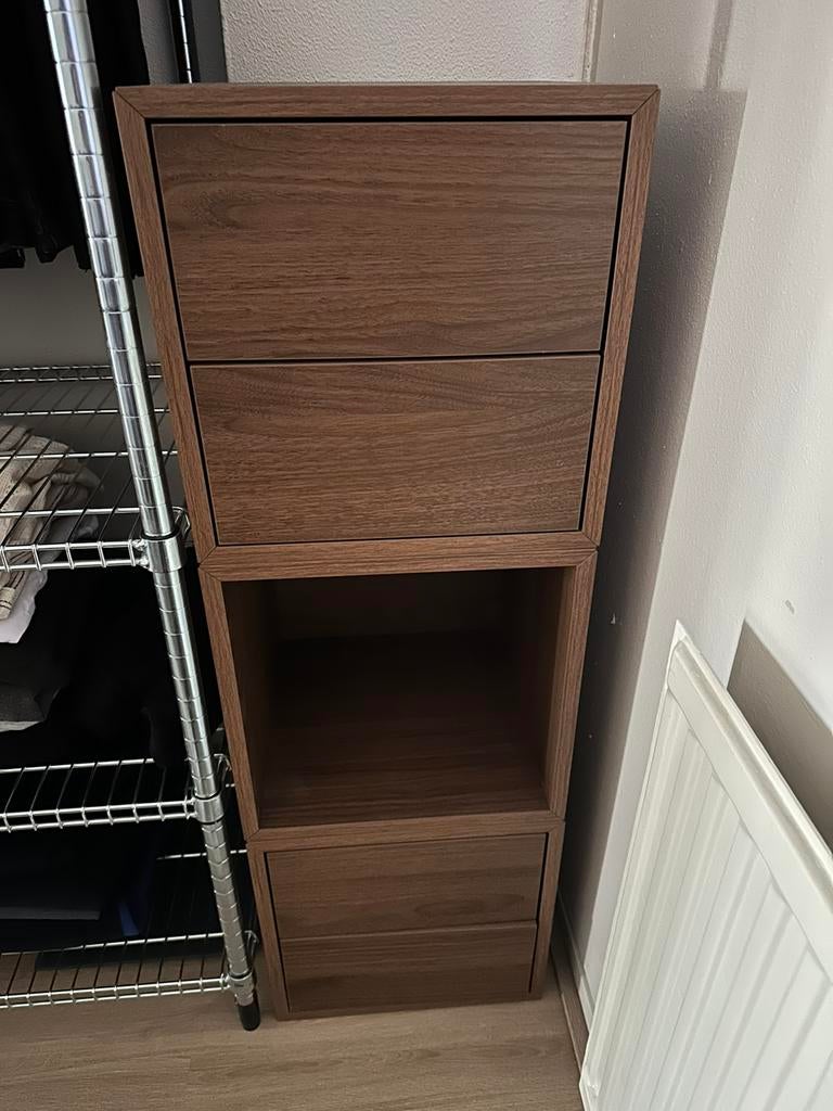 IKEA Eket 2 stuks met lades walnoot kleur, Ophalen, Nieuw