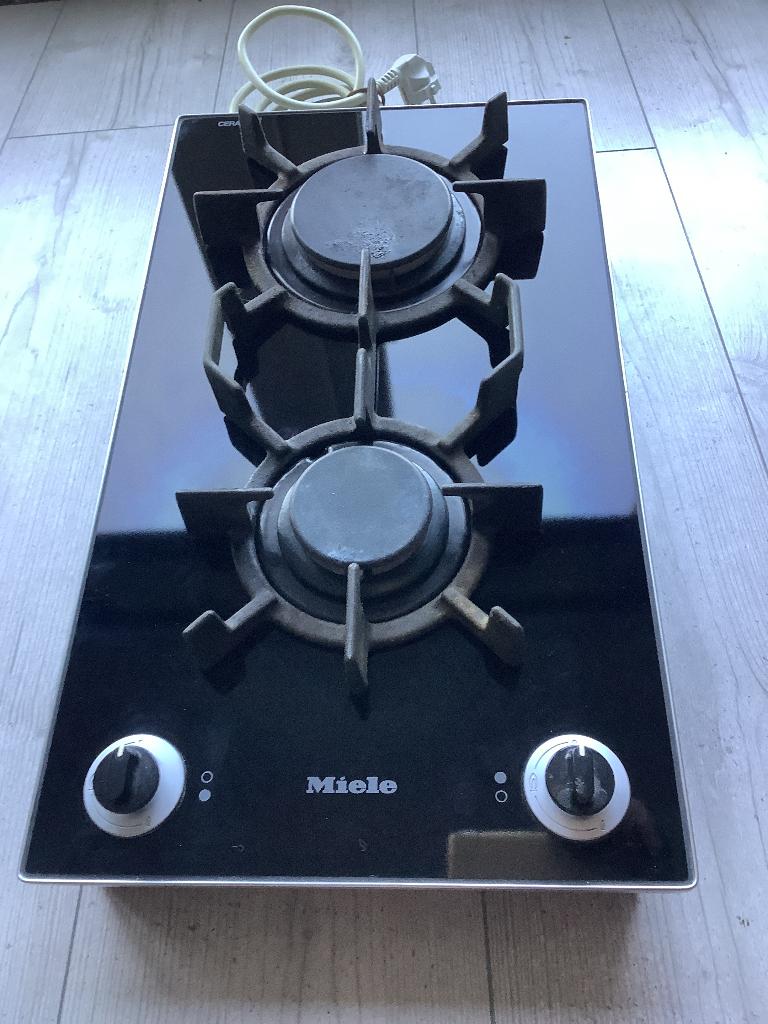 Miele 2- Pits Kookplaat, Ophalen, Gebruikt, 3 kookzones of minder, Inbouw