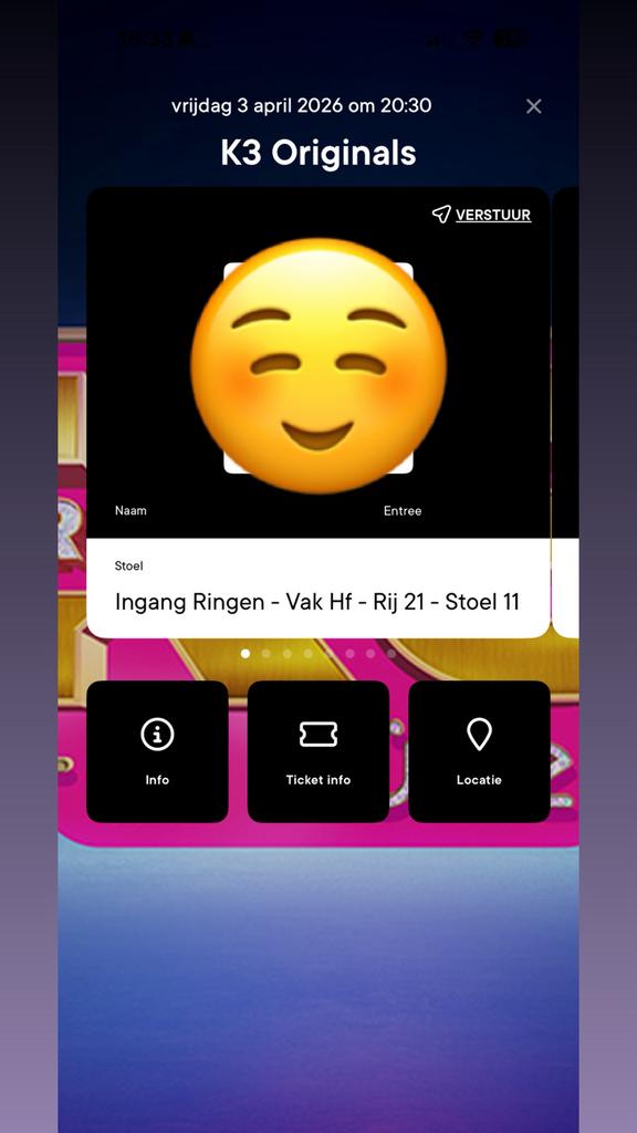 K3 originals ticket, Tickets en Kaartjes, Evenementen en Festivals