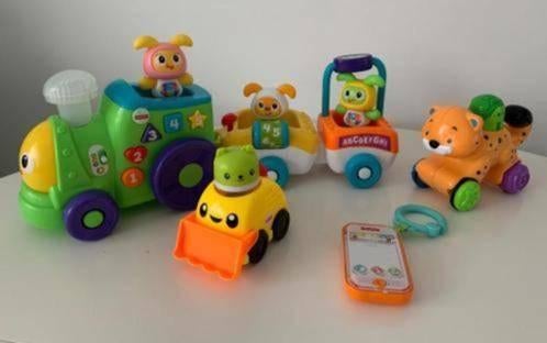 Pakket Fisher-Price, activiteiten trein, tel, voertuigen, Verzenden, Zo goed als nieuw, Auto of Voertuig, Met licht