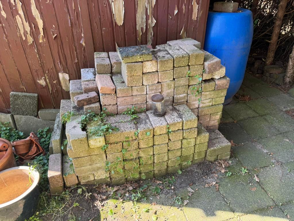 Klinkers , straatstenen in Woudenberg, Tuin en Terras, Ophalen, Gebruikt, Klinkers, Minder dan 5 m²
