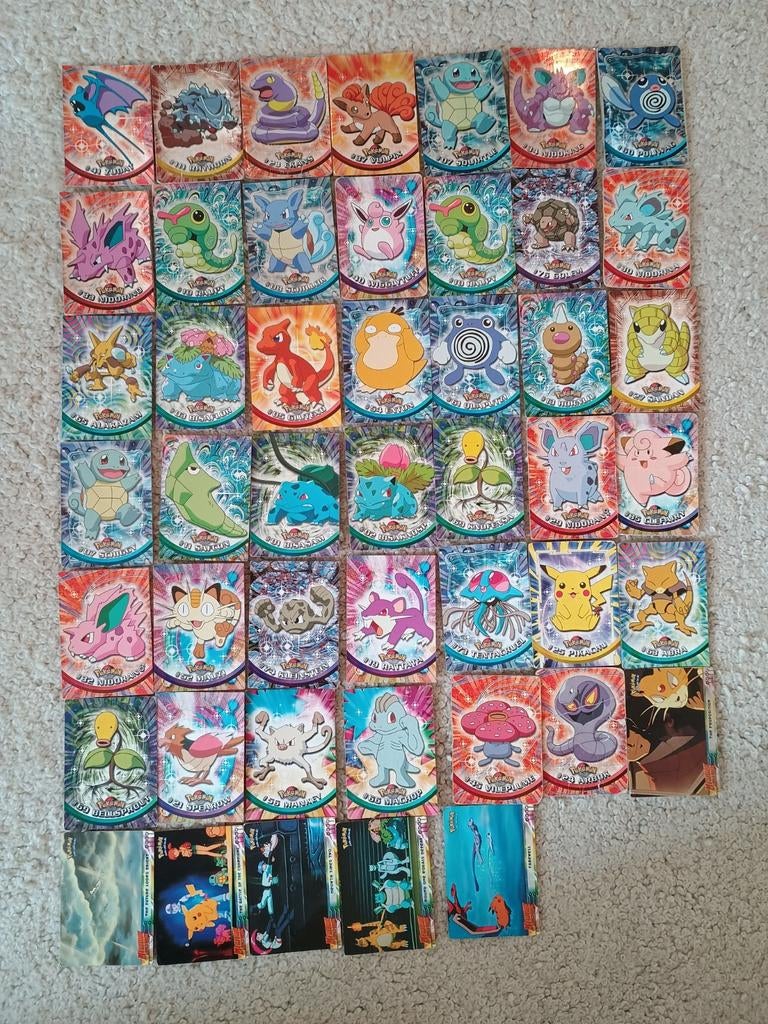 Oude pokemon Topps kaarten met holo's, Ophalen of Verzenden, Gebruikt, Meerdere kaarten, Foil