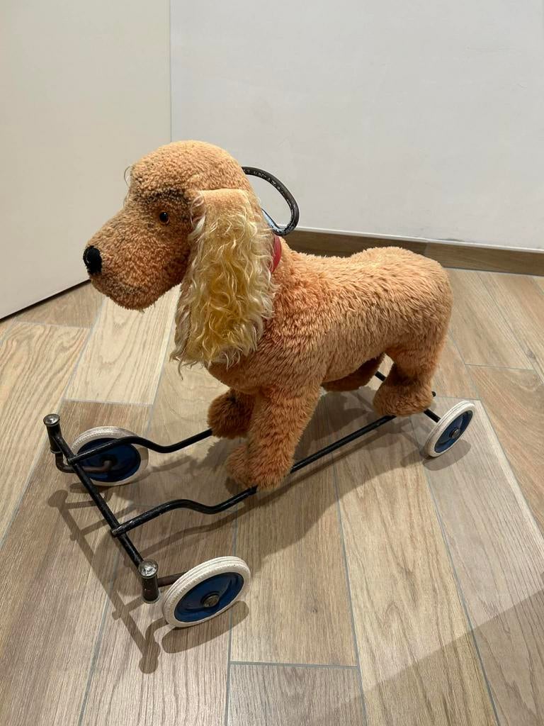 engelse  steiff cocker spaniel op wielen, Verzenden