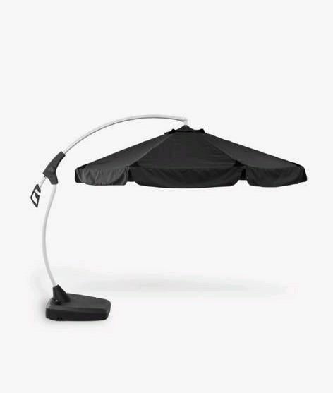 Zweefparasol - Grijs/Zwart - Kantelbaar en Verstelbaar, Ophalen, Verstelbaar, Gebruikt, 2 tot 3 meter