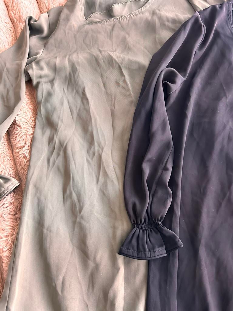 2 mooie meisjes abaya abiye met siermouwtjes leeftijd 8/9, Ophalen of Verzenden, Zo goed als nieuw, Maat 34 (XS) of kleiner, Zwart