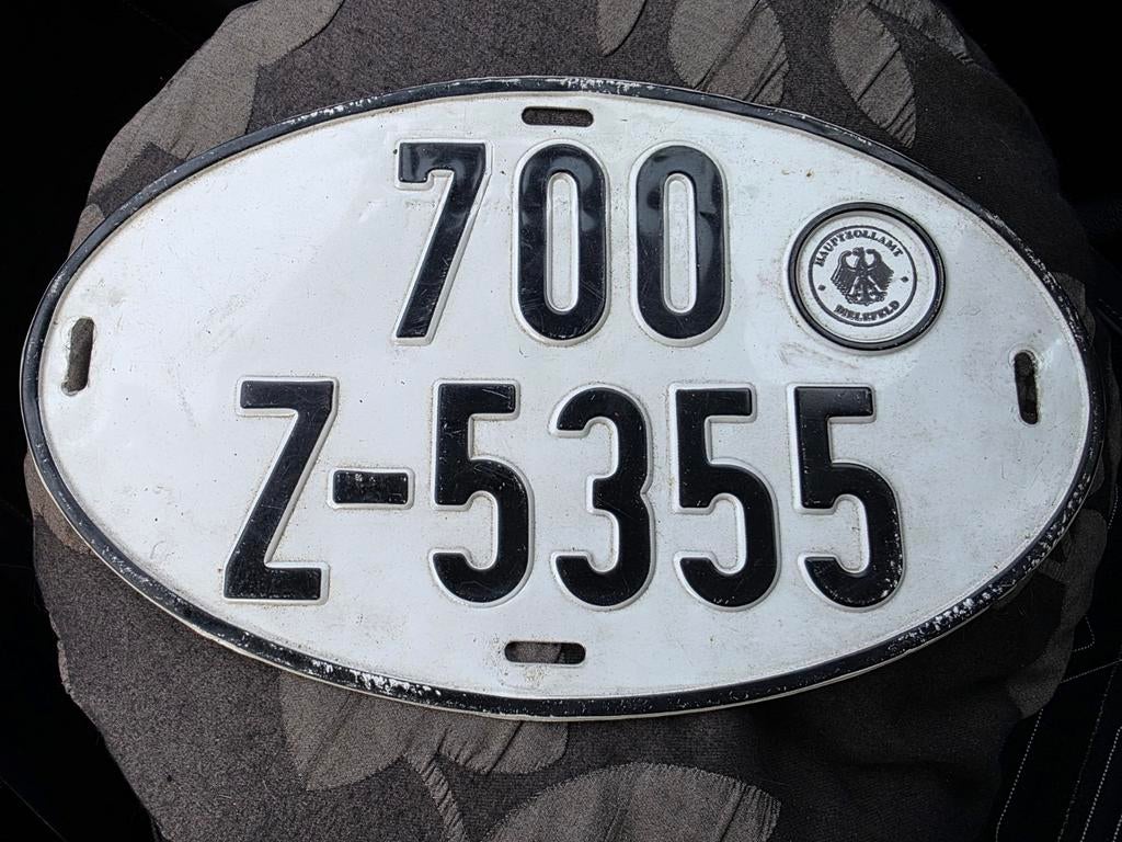 Duitse Zoll kentekenplaat, Ophalen of Verzenden