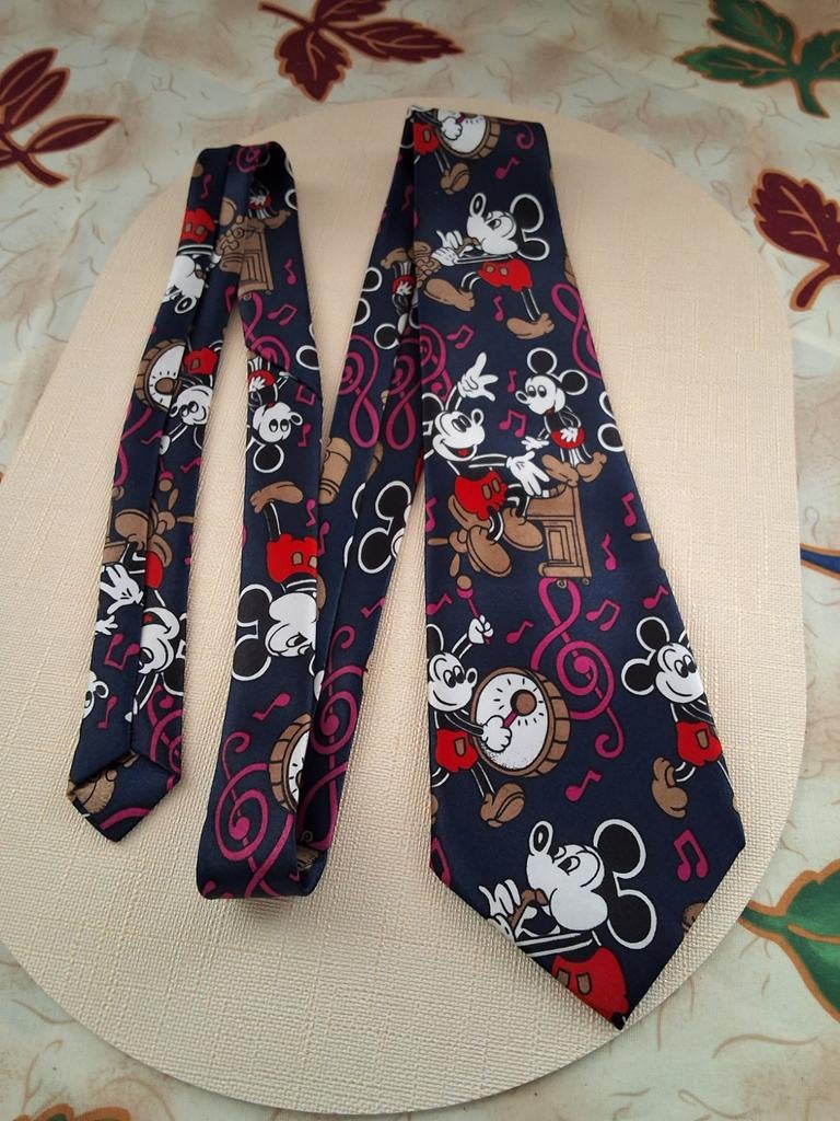 Vintage Disney Mickey Mouse Marching Band Stropdas, Ophalen of Verzenden