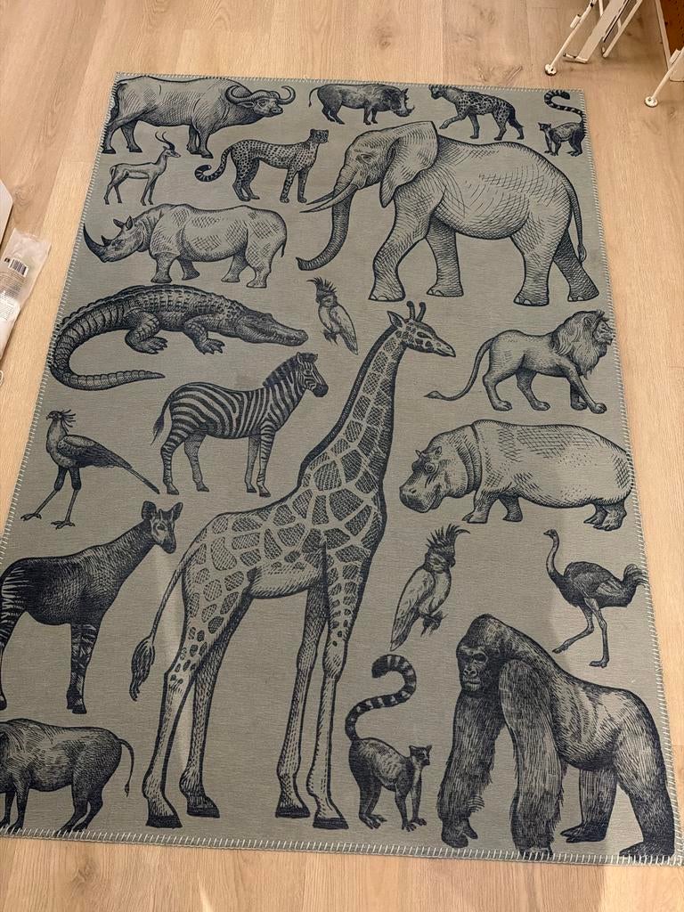 Vloerkleed met dierenprint - 120x170 cm, 100 tot 150 cm, Ophalen of Verzenden, Zo goed als nieuw, 150 tot 200 cm