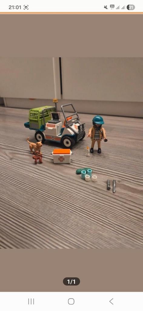 Playmobil 70346 Zoo Dierenverzorger met voertuig, Ophalen, Zo goed als nieuw
