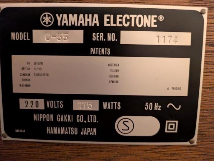 Yamaha Electone C-55 Elektrisch Orgel - Gebruikt, Muziek en Instrumenten, Orgels, Ophalen of Verzenden, Gebruikt, 2 klavieren