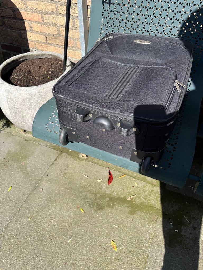 Zwarte Spilbergen reiskoffer met wieltjes, Sieraden, Tassen en Uiterlijk, Tassen | Reistassen en Weekendtassen, Ophalen, 40 tot 60 cm