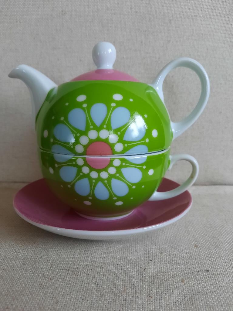 Theepot met kopje - Tea 4 One set - nieuw, Overige typen, Nieuw, Ophalen of Verzenden, Overige stijlen