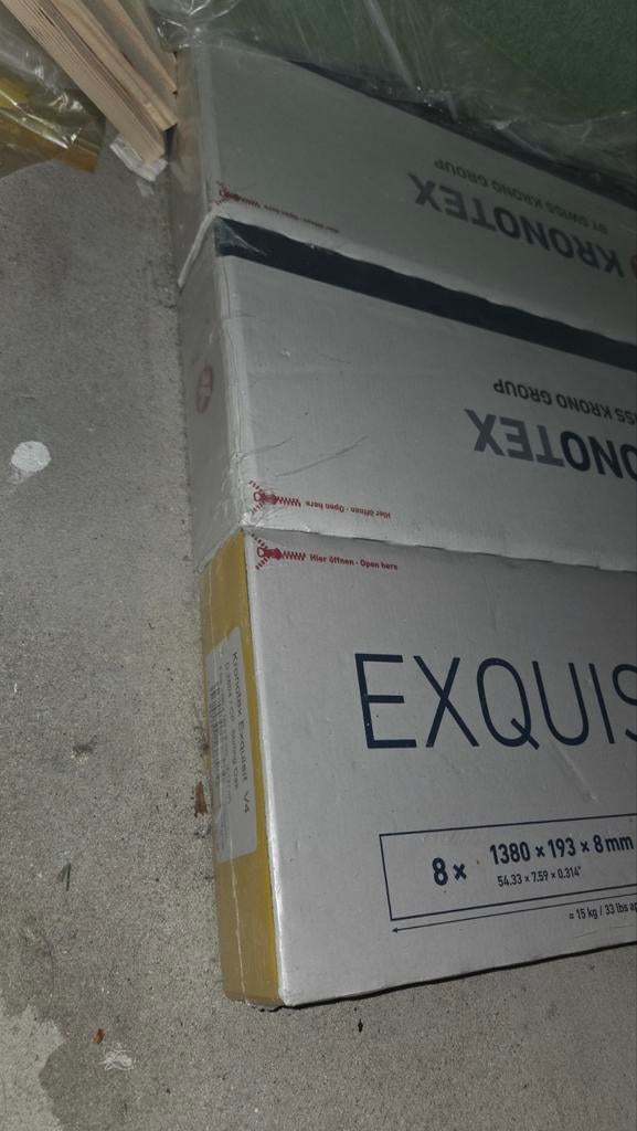 3 pakken nieuw laminaat Kronotex Exquisit Oak Grey, Ophalen, Nieuw, Minder dan 10 m², Grijs