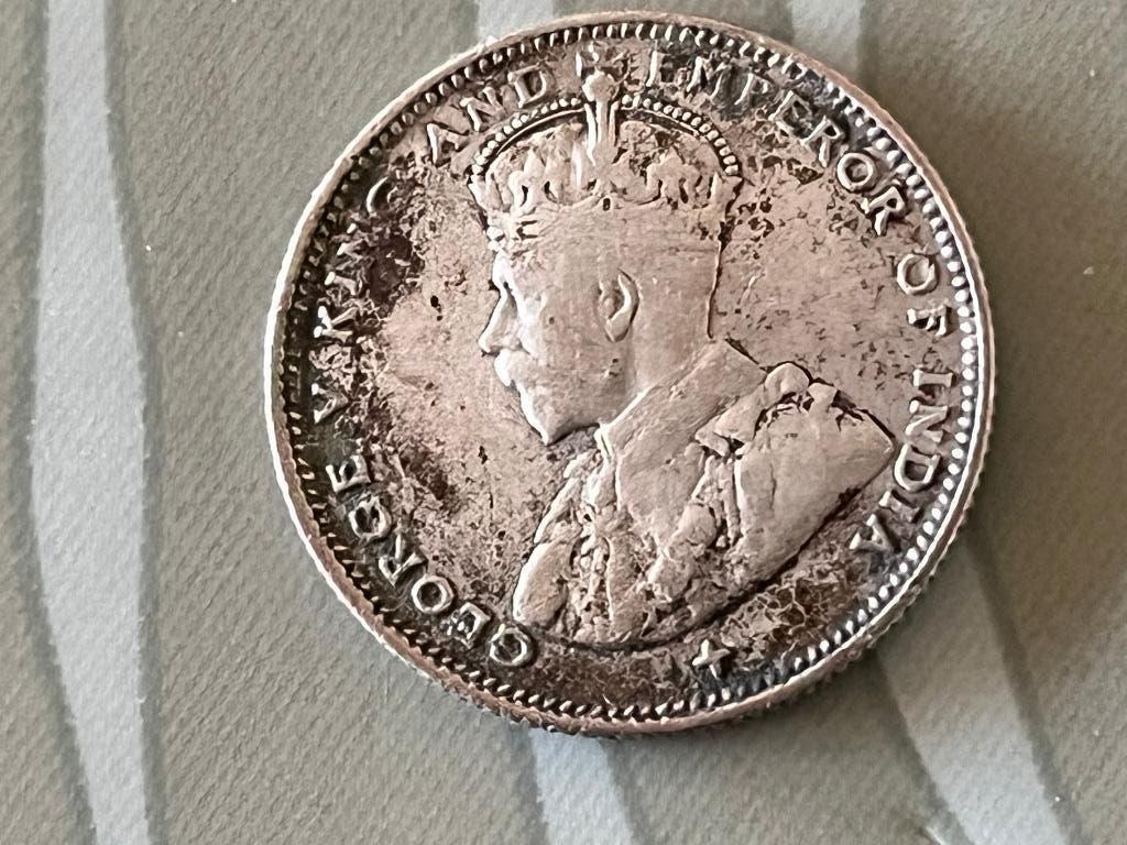 20 Cent King George 1919. Engelse munt, Ophalen of Verzenden, Overige landen, Zilver