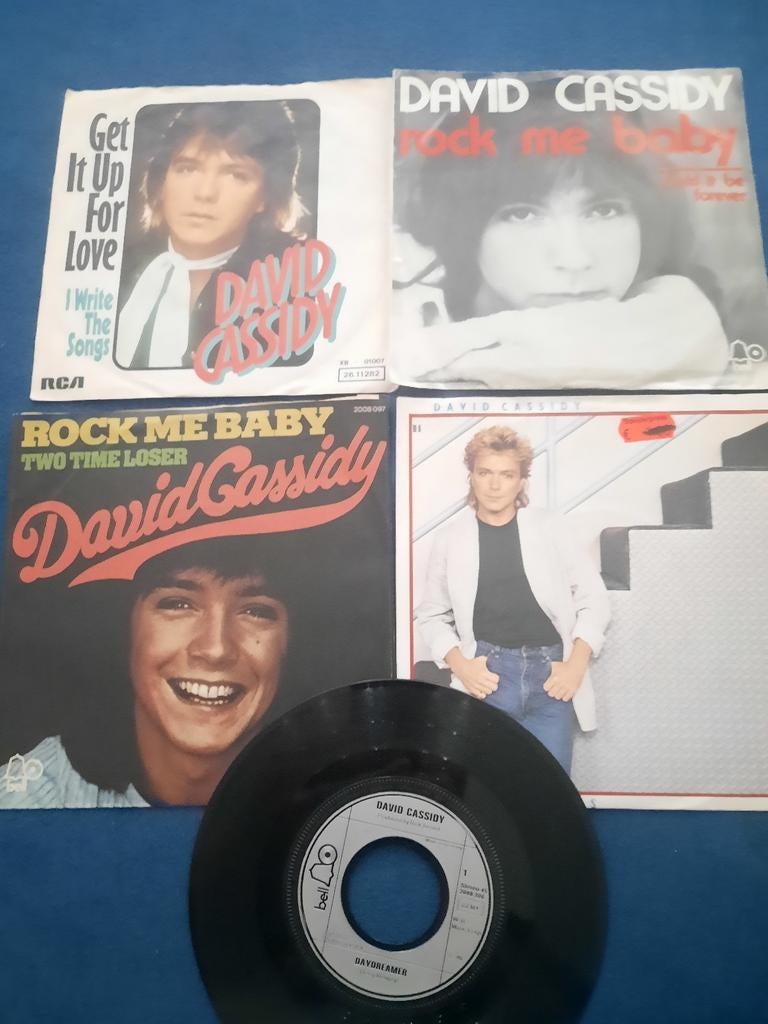 5x vinyl singels van David Cassidy, Ophalen of Verzenden, 1960 tot 1980, Zo goed als nieuw, Overige formaten