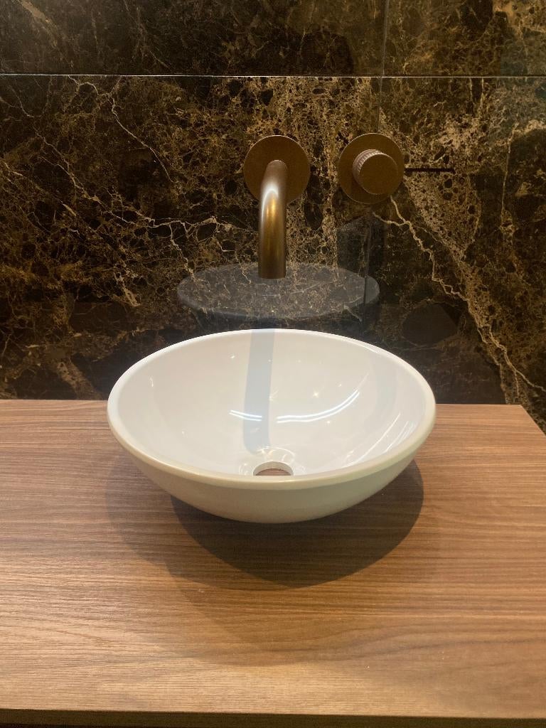 Waskom wit - 34 x 12 cm, Ophalen of Verzenden, Zo goed als nieuw, Wastafel