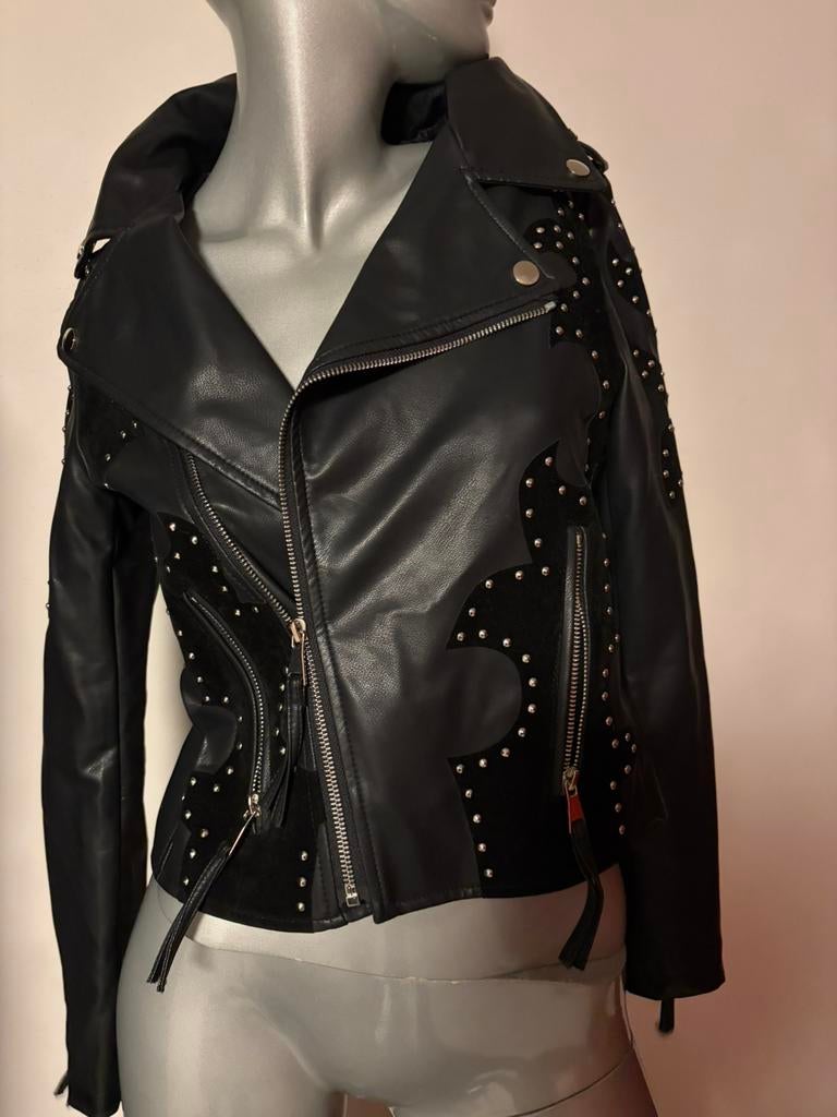 bikerjack van Drole de Copain, mt S, Verzenden, Zo goed als nieuw, Maat 36 (S), Zwart